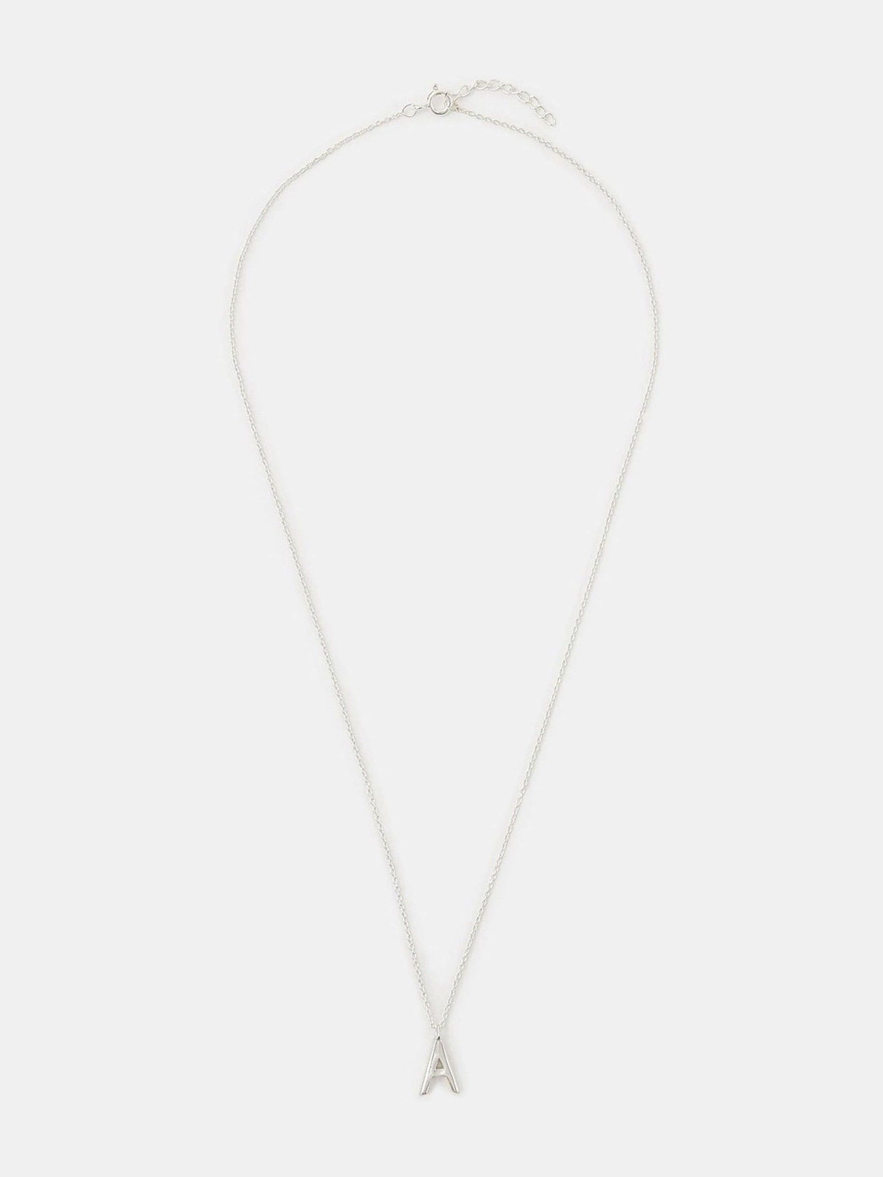 Accessorize 925 sterling silver initial pendant necklace, imported from the UK