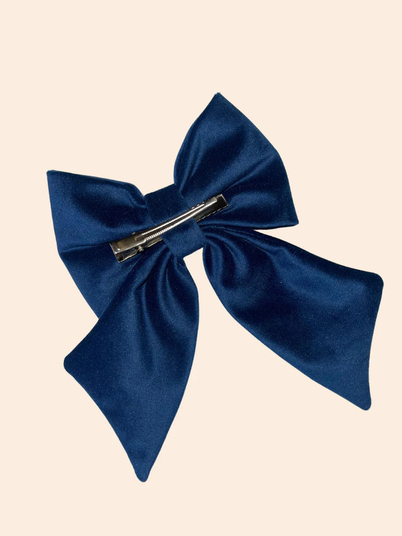 Ruff Cubs personalised velvet hair bow, imported from the UK