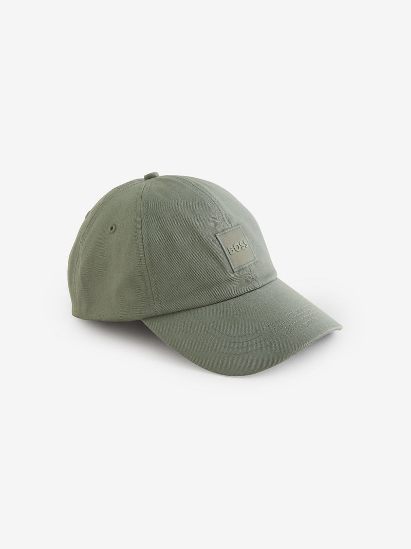 BOSS Khaki Green Derrel 100% Cotton Logo Cap