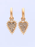 Bibi Bijoux gold heart hoop earrings set of 3, UK version