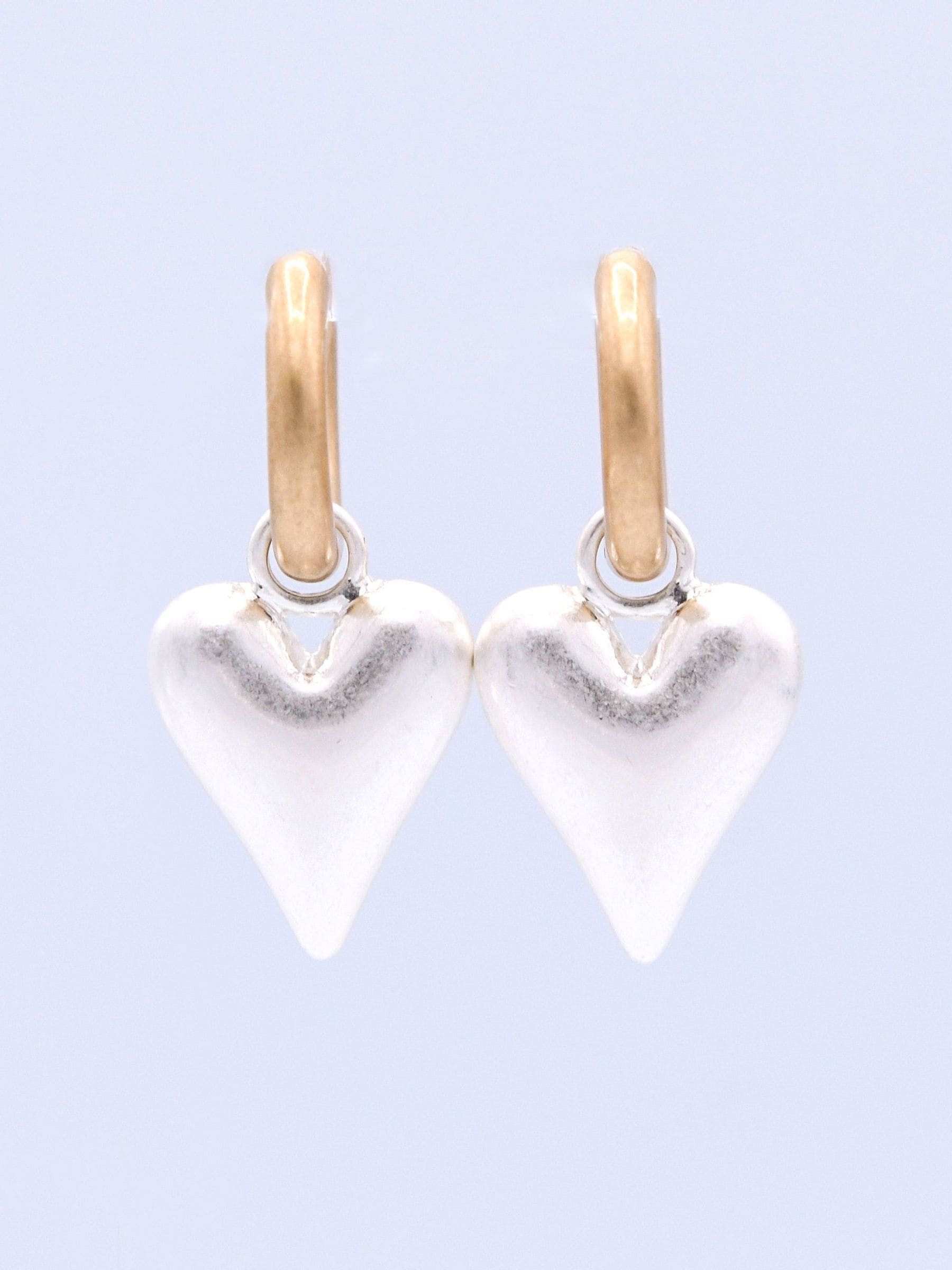 Bibi Bijoux gold heart hoop earrings set of 3, UK version