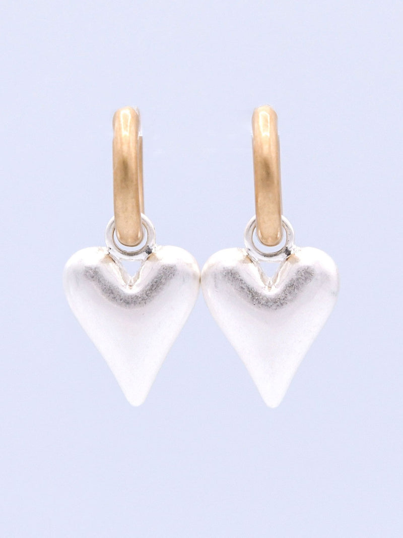 Bibi Bijoux gold heart hoop earrings set of 3, UK version