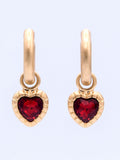 Bibi Bijoux gold heart hoop earrings set of 3, UK version
