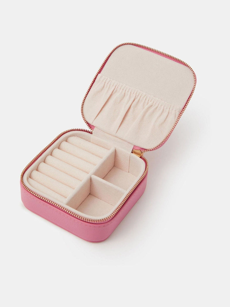 Accessorize pink mini square initial jewellery box (British brand)