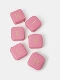 Accessorize pink mini square initial jewellery box (British brand)