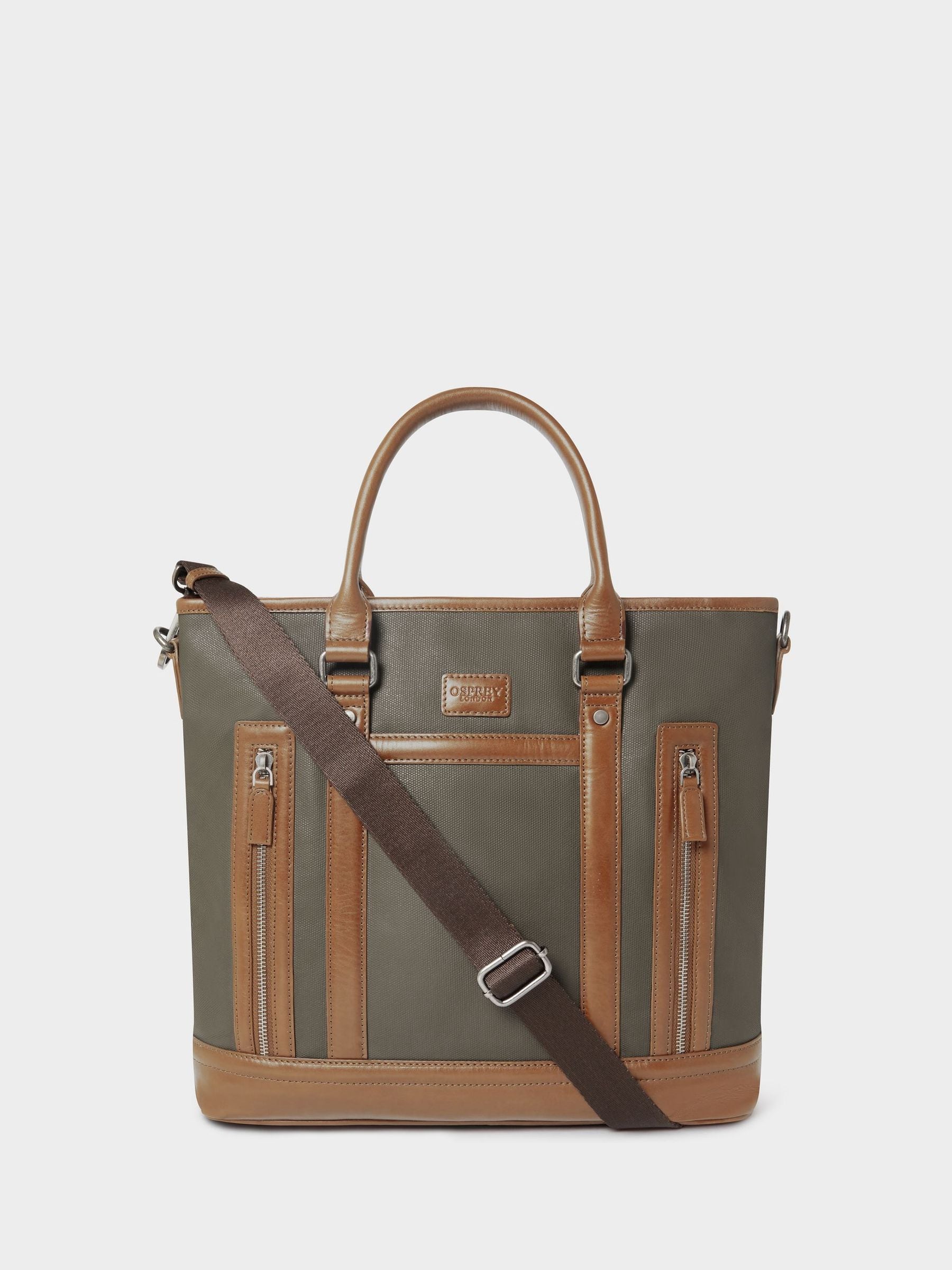 Osprey London green Frontline large waxed canvas workbag - British product
