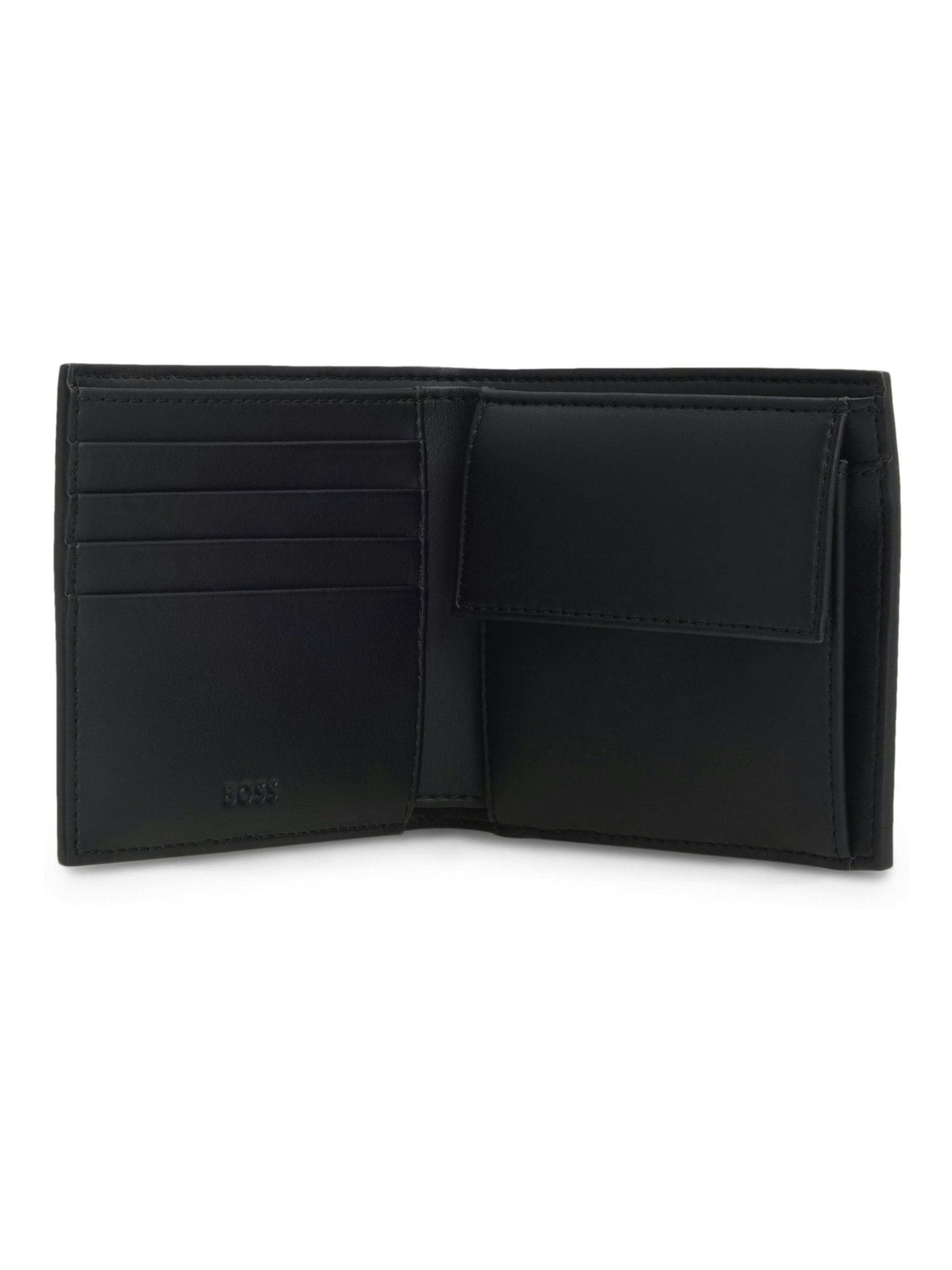 BOSS Black Ray Signature Logo Billfold Wallet, UK version