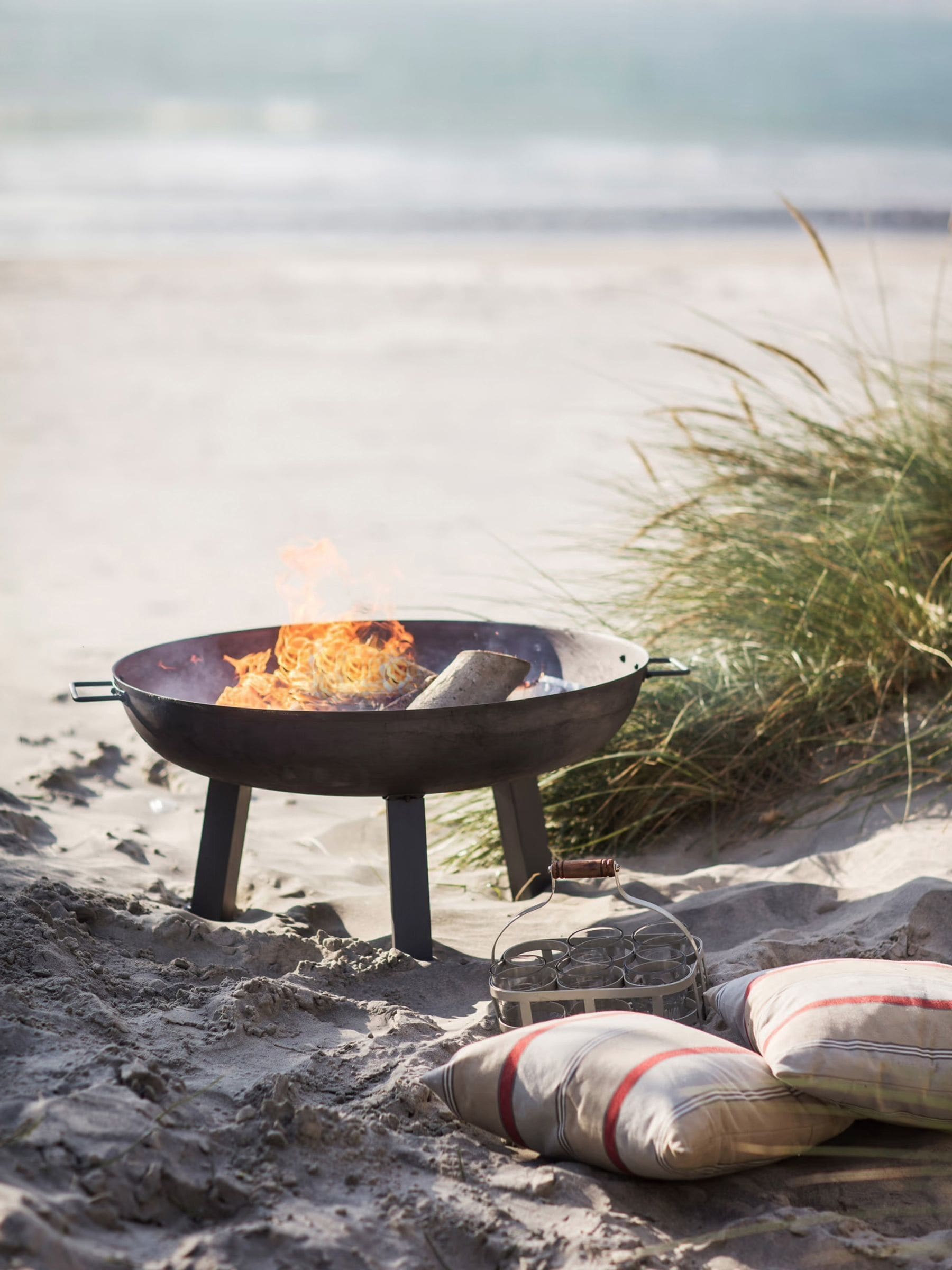 Garden Trading Grey Foscot Fire Pit 75cm, imported from the UK