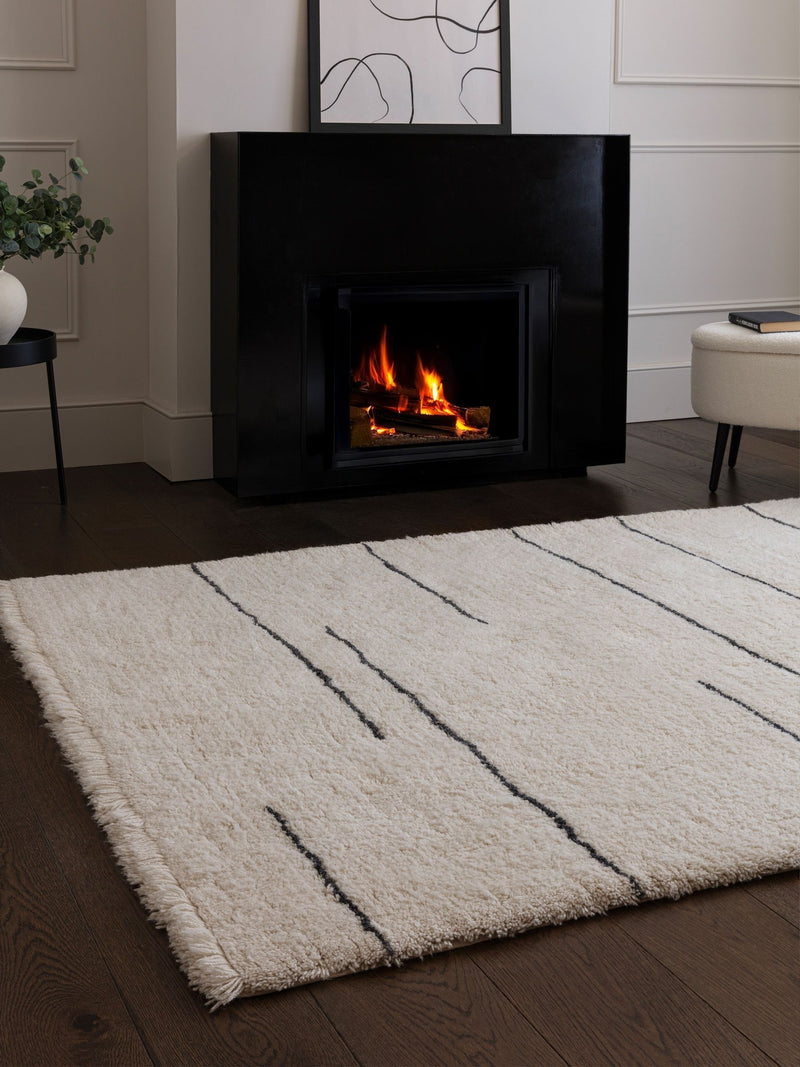 Asiatic Rugs Black Azera Washable Beber Wool Rug