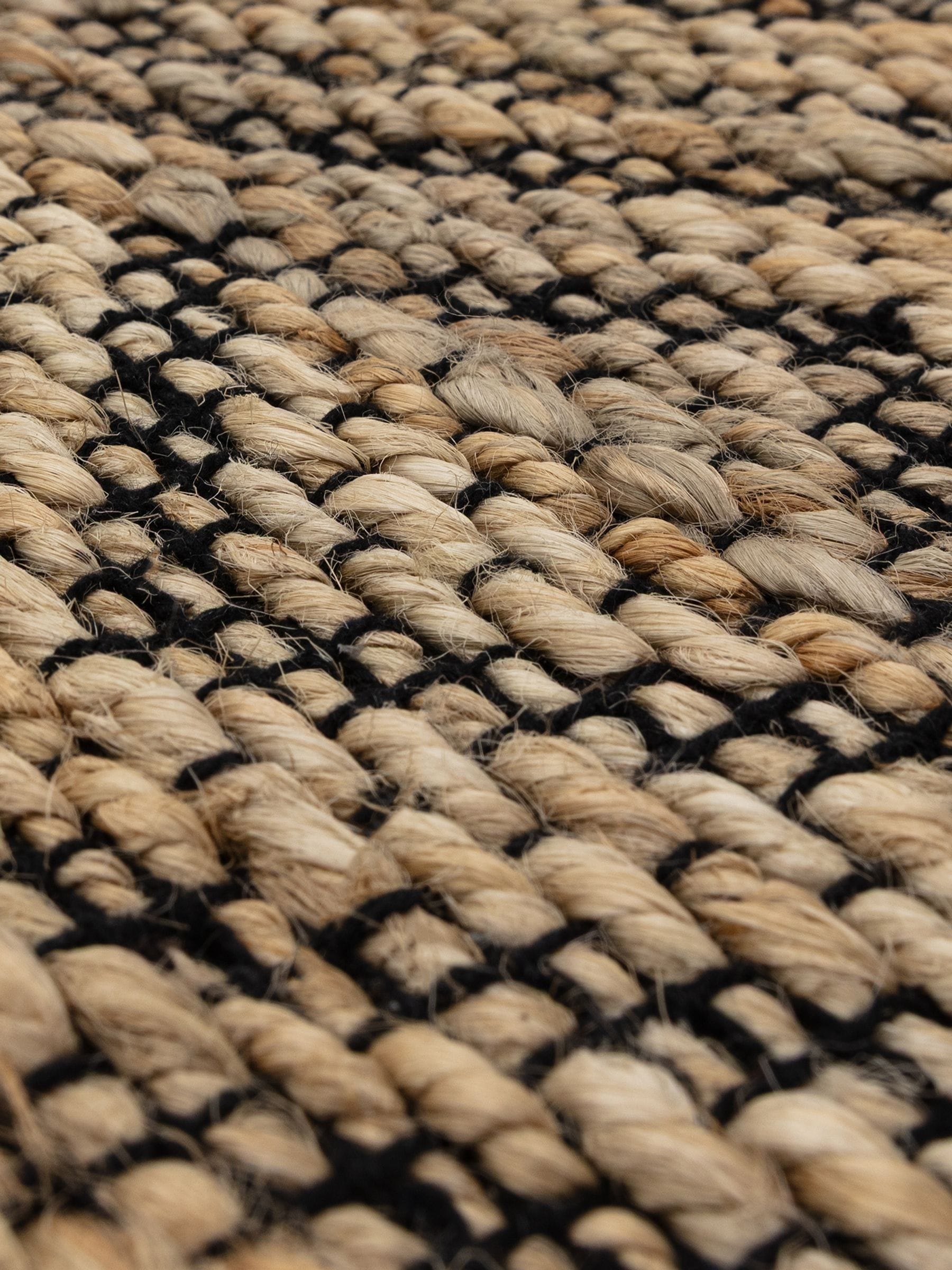 Asiatic Rugs Black Asher jute rug 120x170cm, UK version