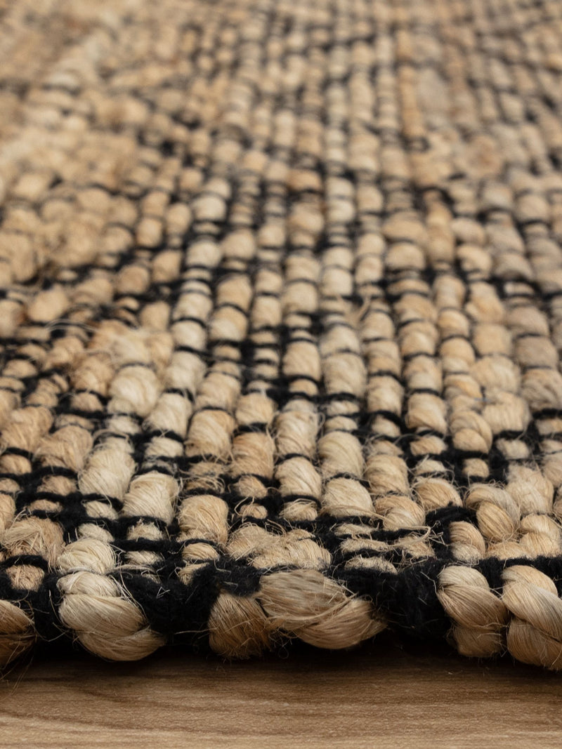 Asiatic Rugs Black Asher jute rug 120x170cm, UK version