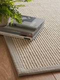 Origin Rugs soft grey border sisal boucle rug, imported from the UK