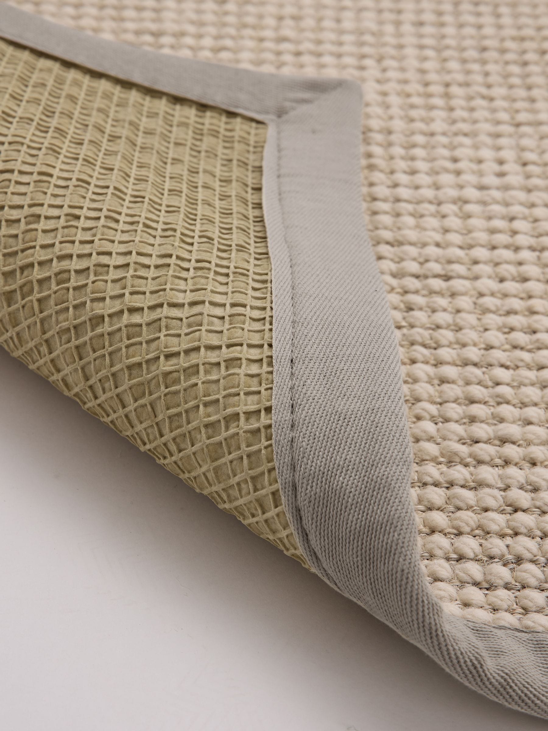 Origin Rugs soft grey border sisal boucle rug, imported from the UK