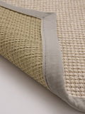 Origin Rugs soft grey border sisal boucle rug, imported from the UK
