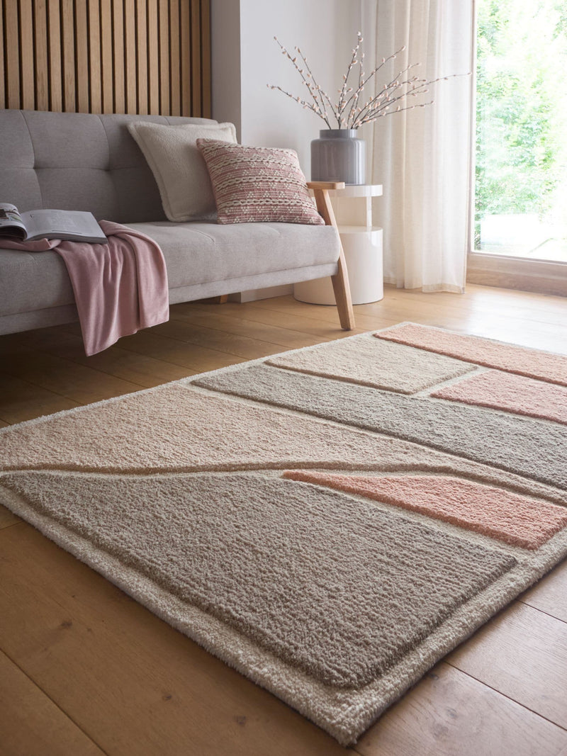 Origin Rugs Pink Strata rug in various sizes - British product