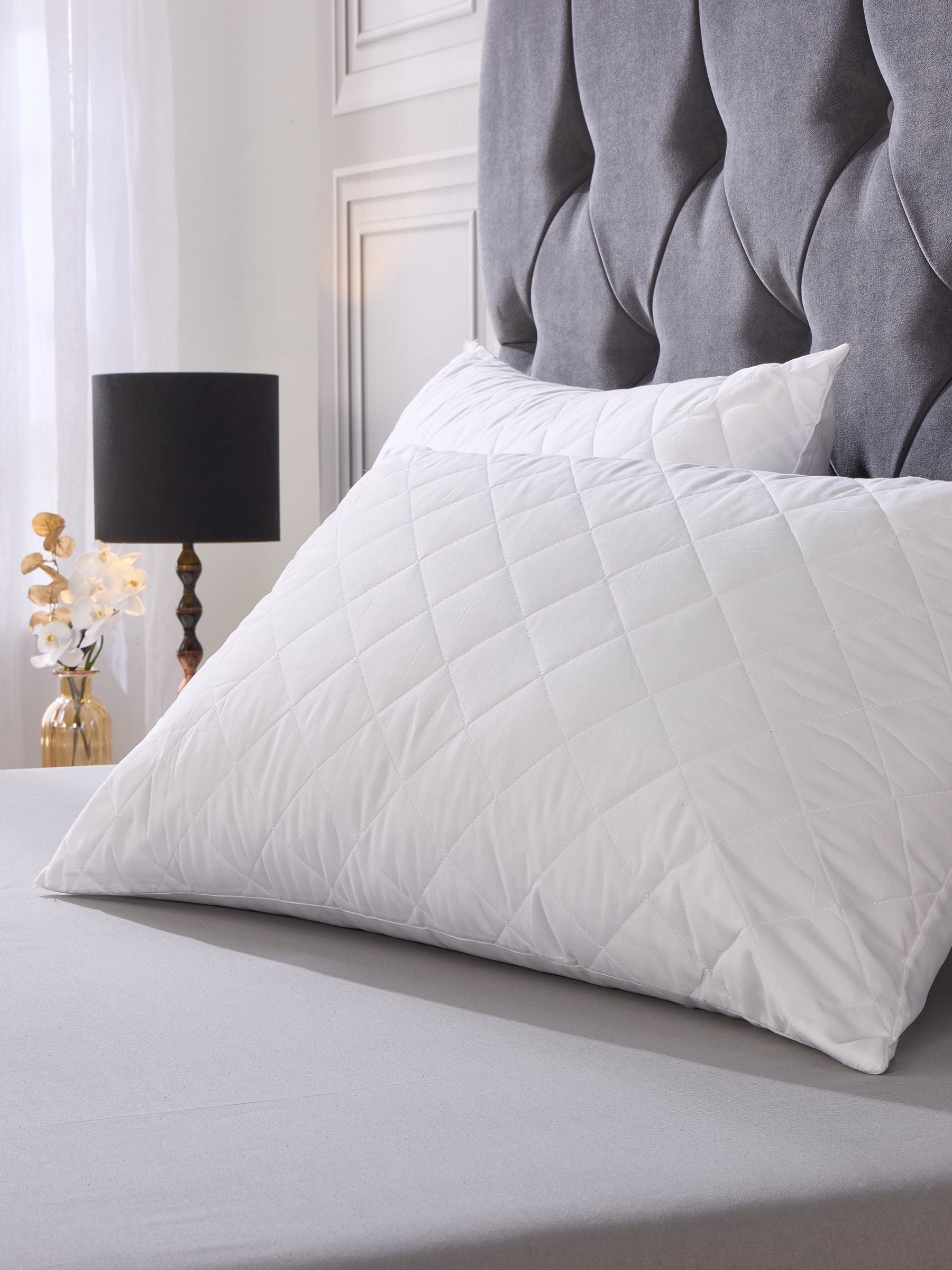 Downland quilted dream pillow pair 46x69cm, imported from the UK