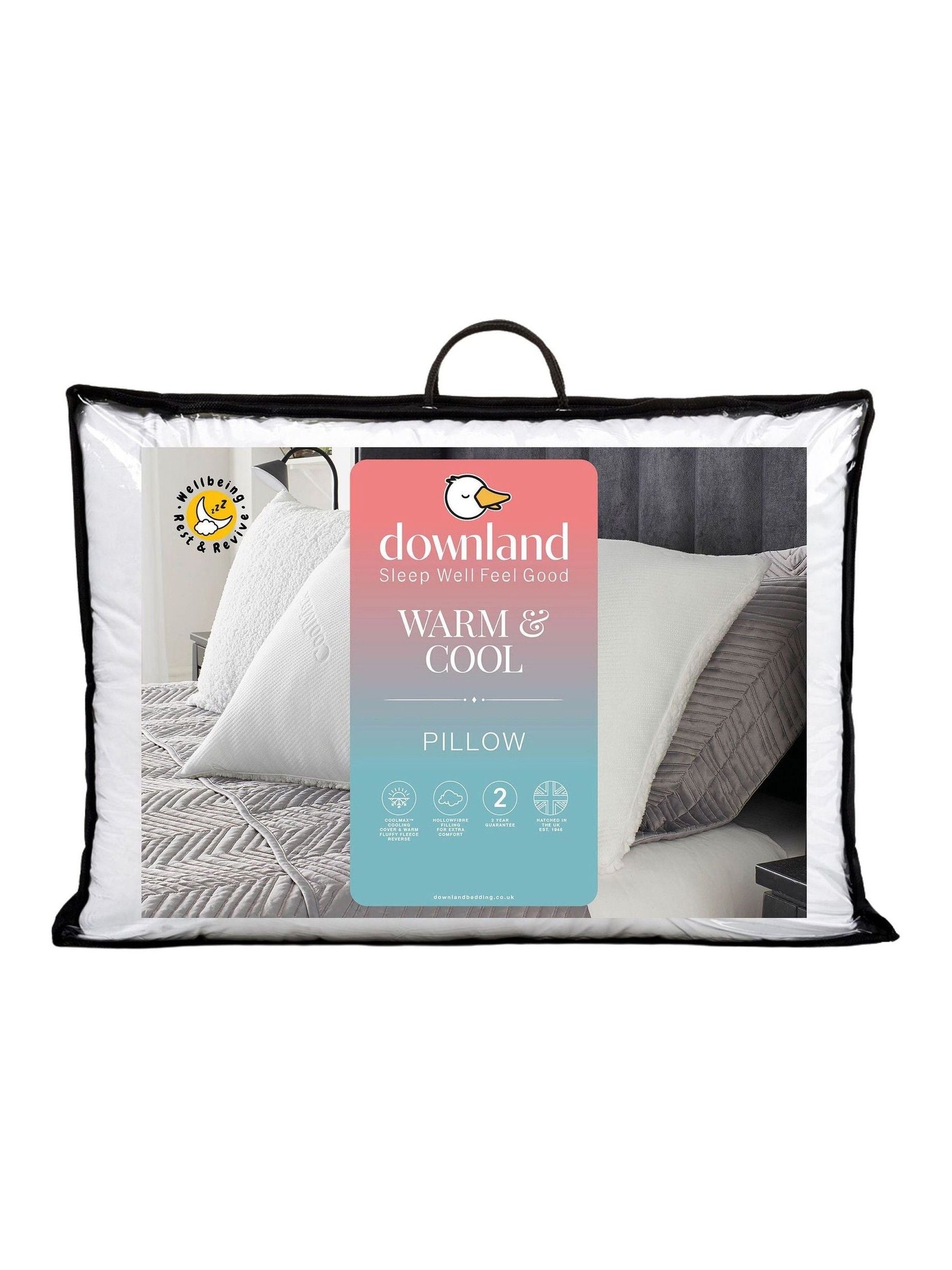 Downland Warm & Cool Pillow 74x48 cm (British brand)