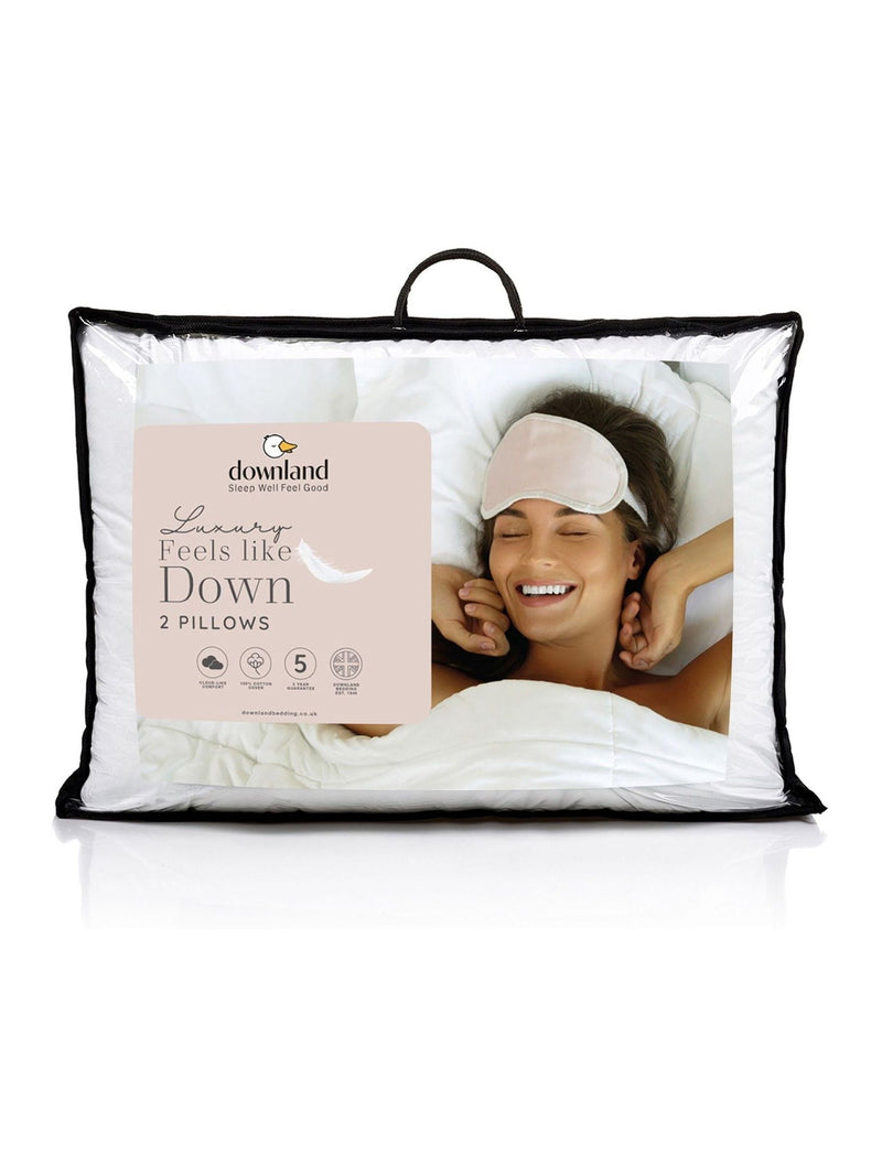 Downland Feels Like Down pillow pair, imported from the UK