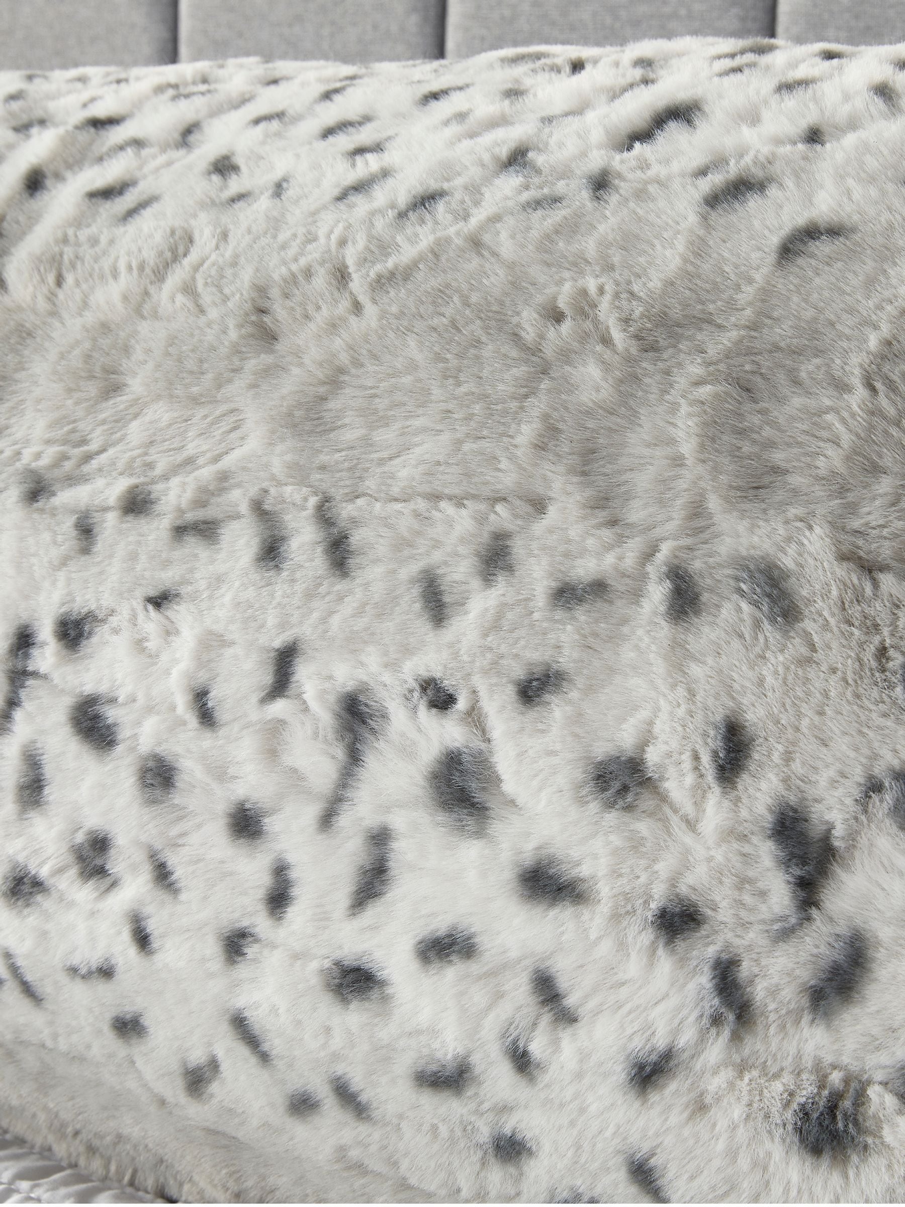 Downland bolster pillow snow leopard print, imported from the UK