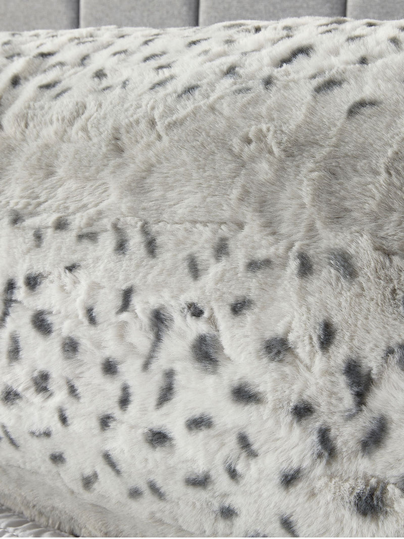 Downland bolster pillow snow leopard print, imported from the UK
