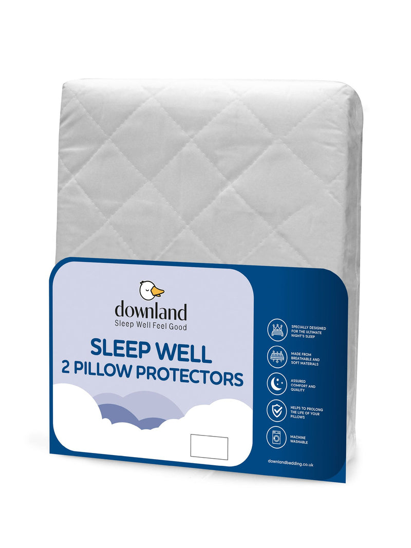 Downland Sleep Well pillow protector pair 48x74+14cm - British product