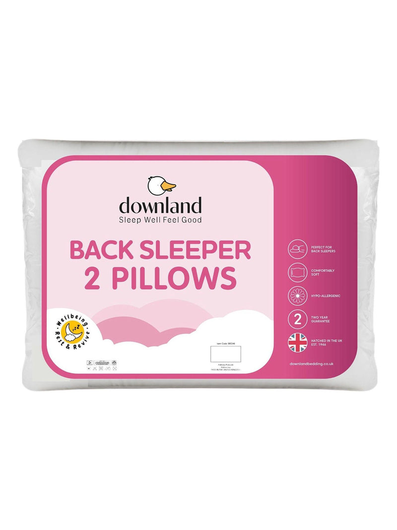 Downland pillow pair medium support (British brand)