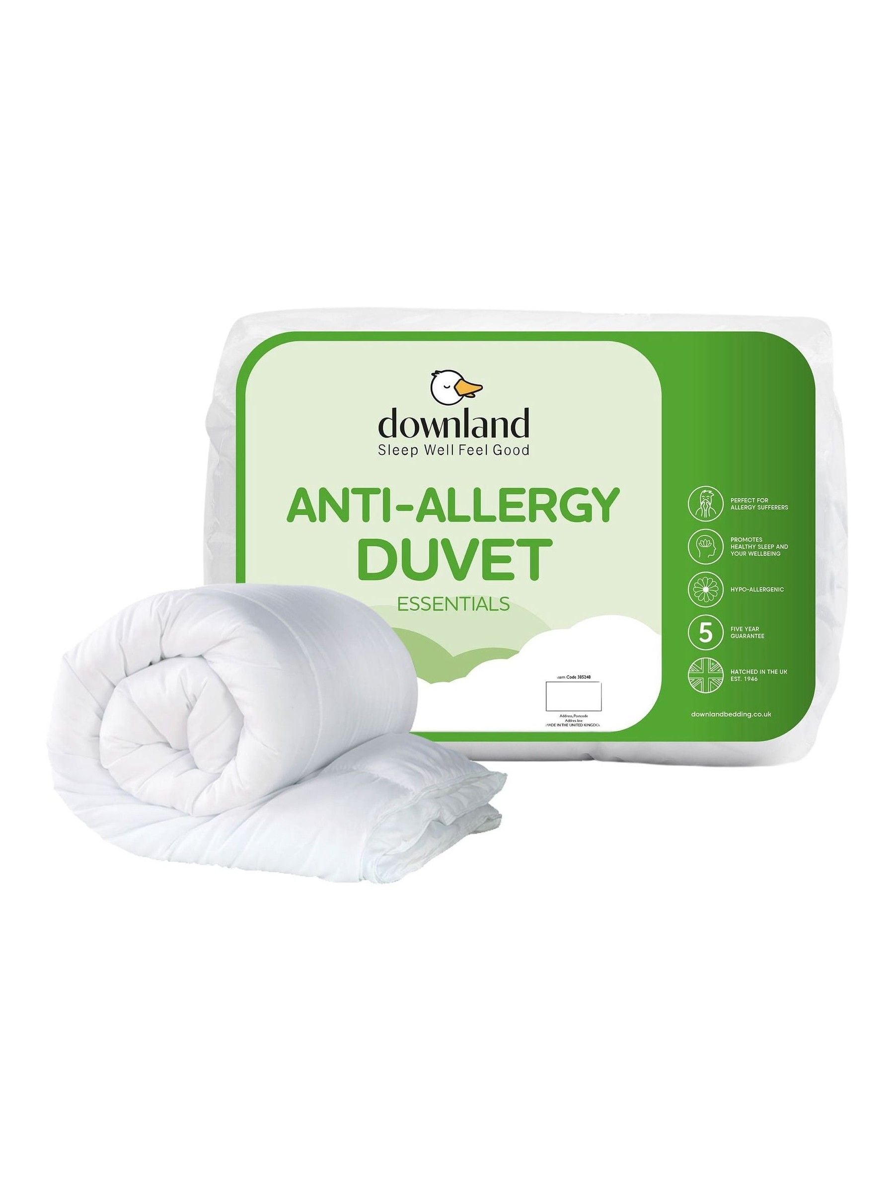Downland anti-allergy duvet 4.5 tog (British brand)