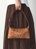 Genuine leather animal print mini shoulder bag - British product