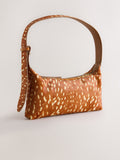 Genuine leather animal print mini shoulder bag - British product