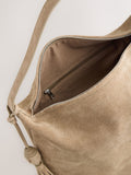 Stone Suede Tassel Shoulder Bag leather and cotton lining - British product