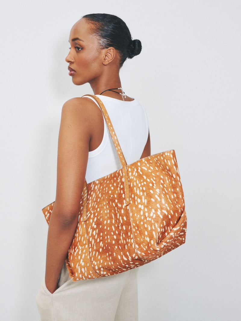 Animal N. leather deer print shoulder bag (British brand)