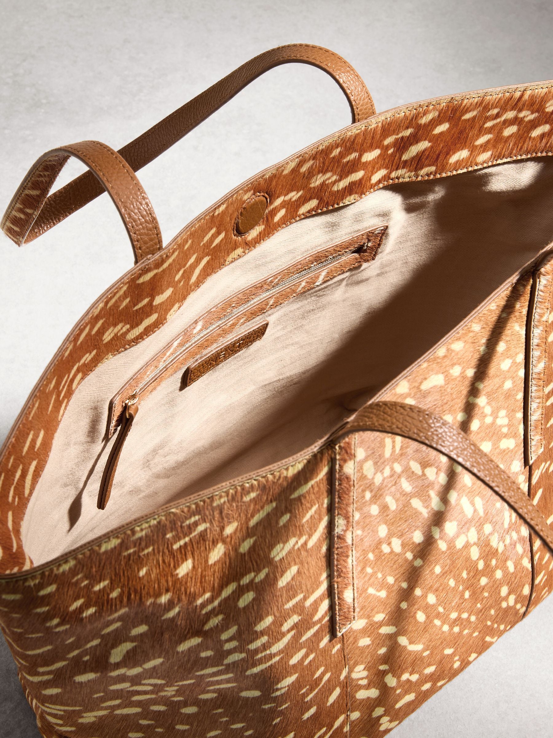 Animal N. leather deer print shoulder bag (British brand)