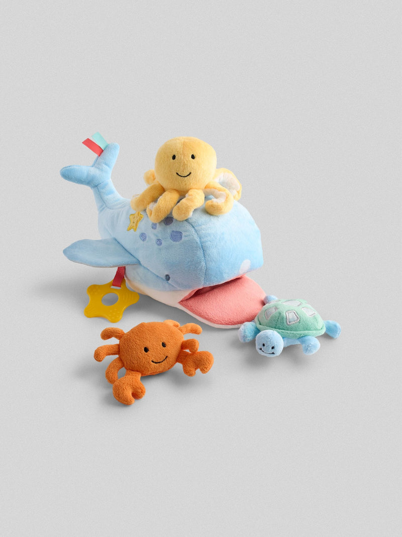 JoJo Maman Bébé blue whale activity toy, UK version