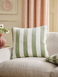 Chenille Stripe Cushion Sage Green 50 x 50cm