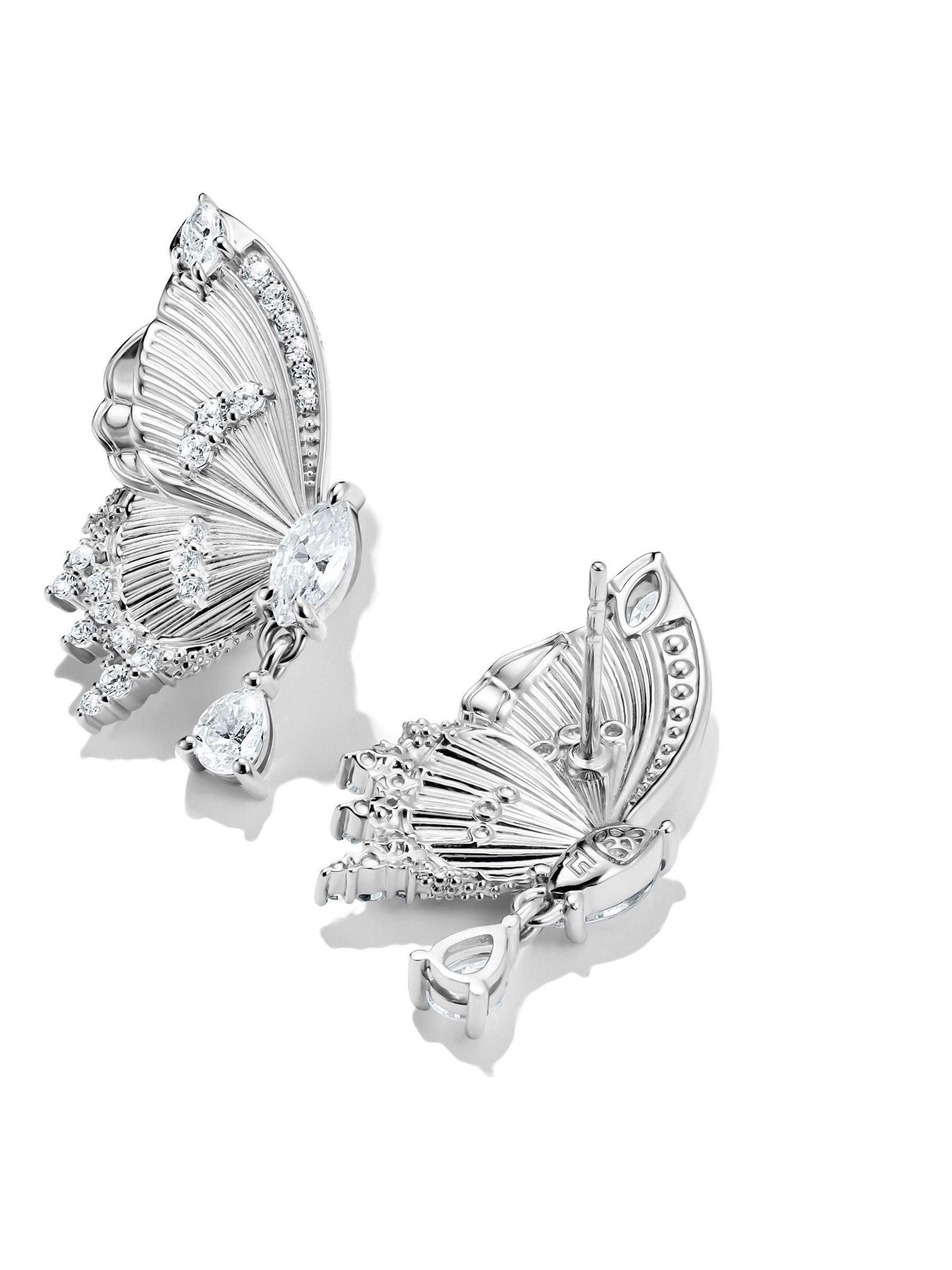 Thomas Sabo butterfly ear studs sterling silver zirconia (British brand)