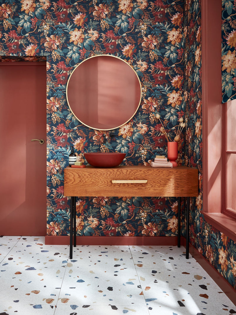 Graham & Brown Dusk Florenzia A4 wallpaper sample, UK version