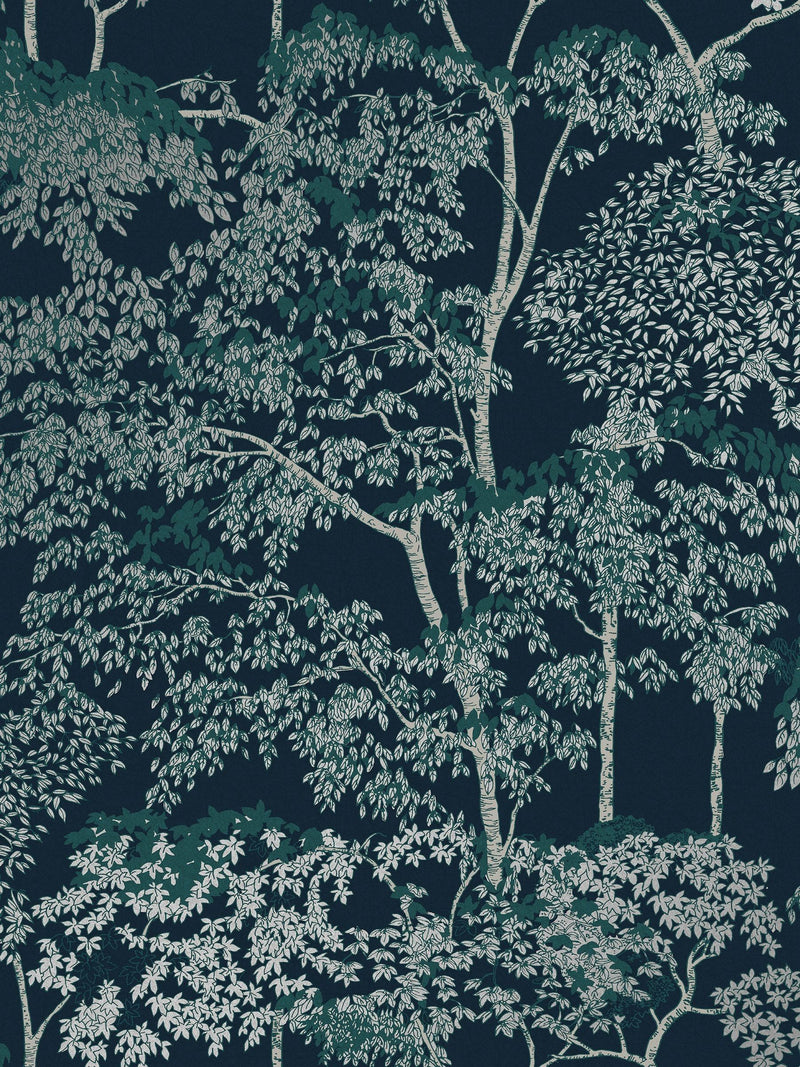 Graham & Brown Navy Idyll Tree A4 Wallpaper Sample