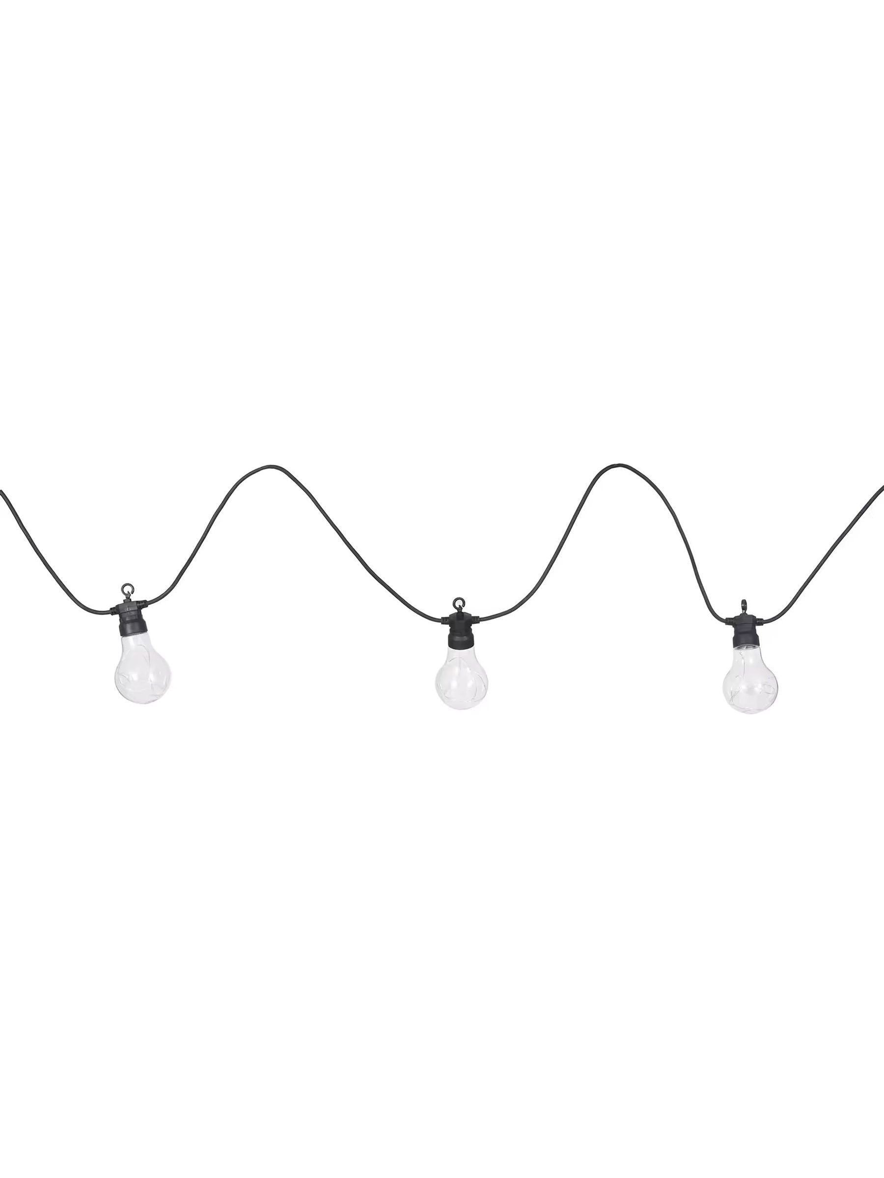 Garden Trading black solar festoon lights 20 bulbs - British product