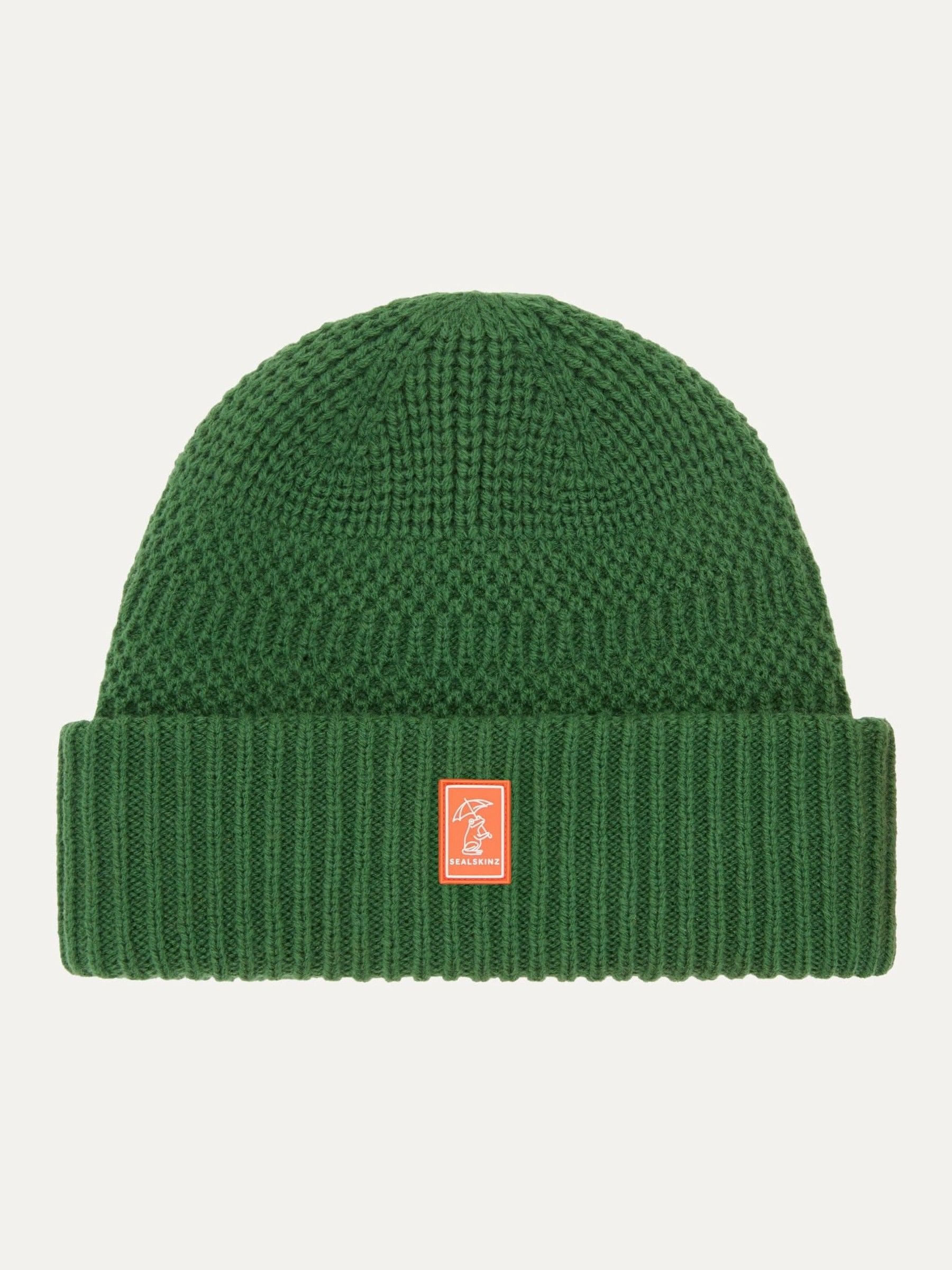 Sealskinz Green Ruston Waterproof Cold Weather Roll Cuff Beanie
