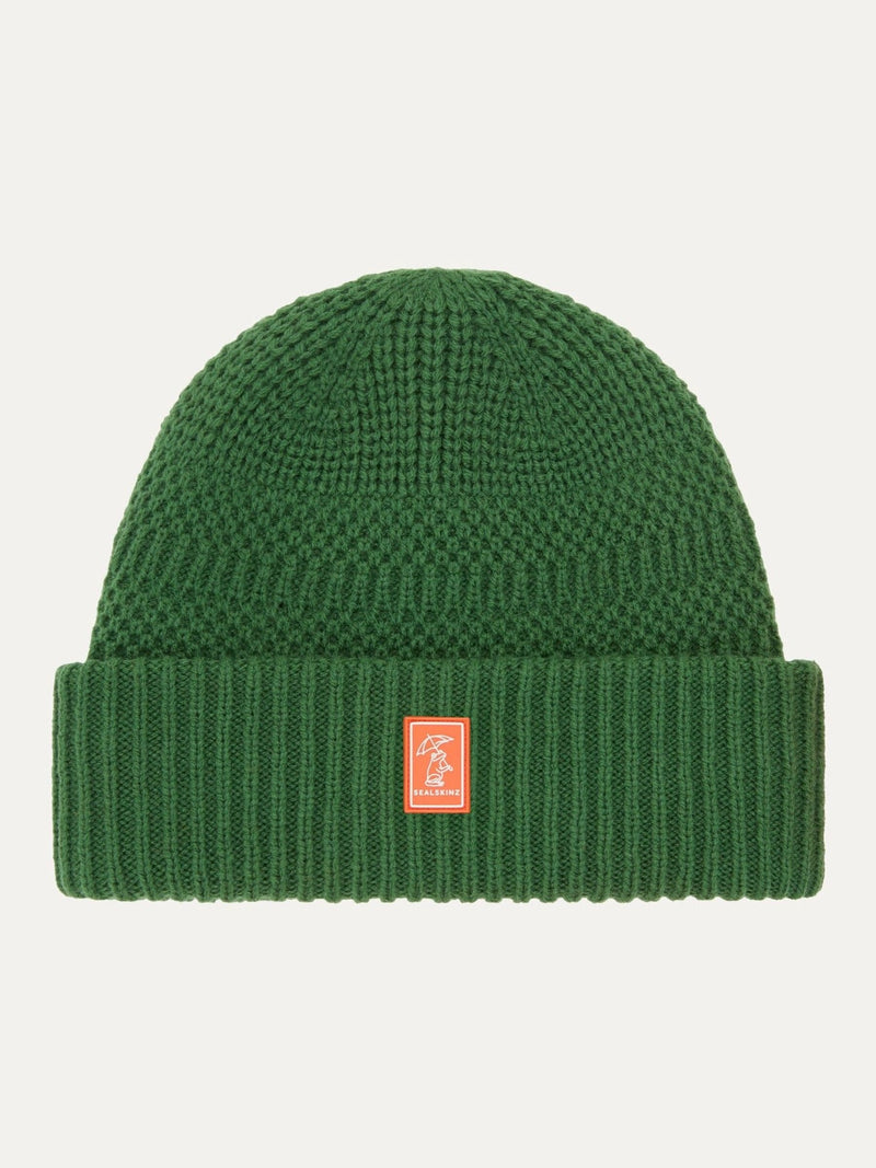 Sealskinz Green Ruston Waterproof Cold Weather Roll Cuff Beanie