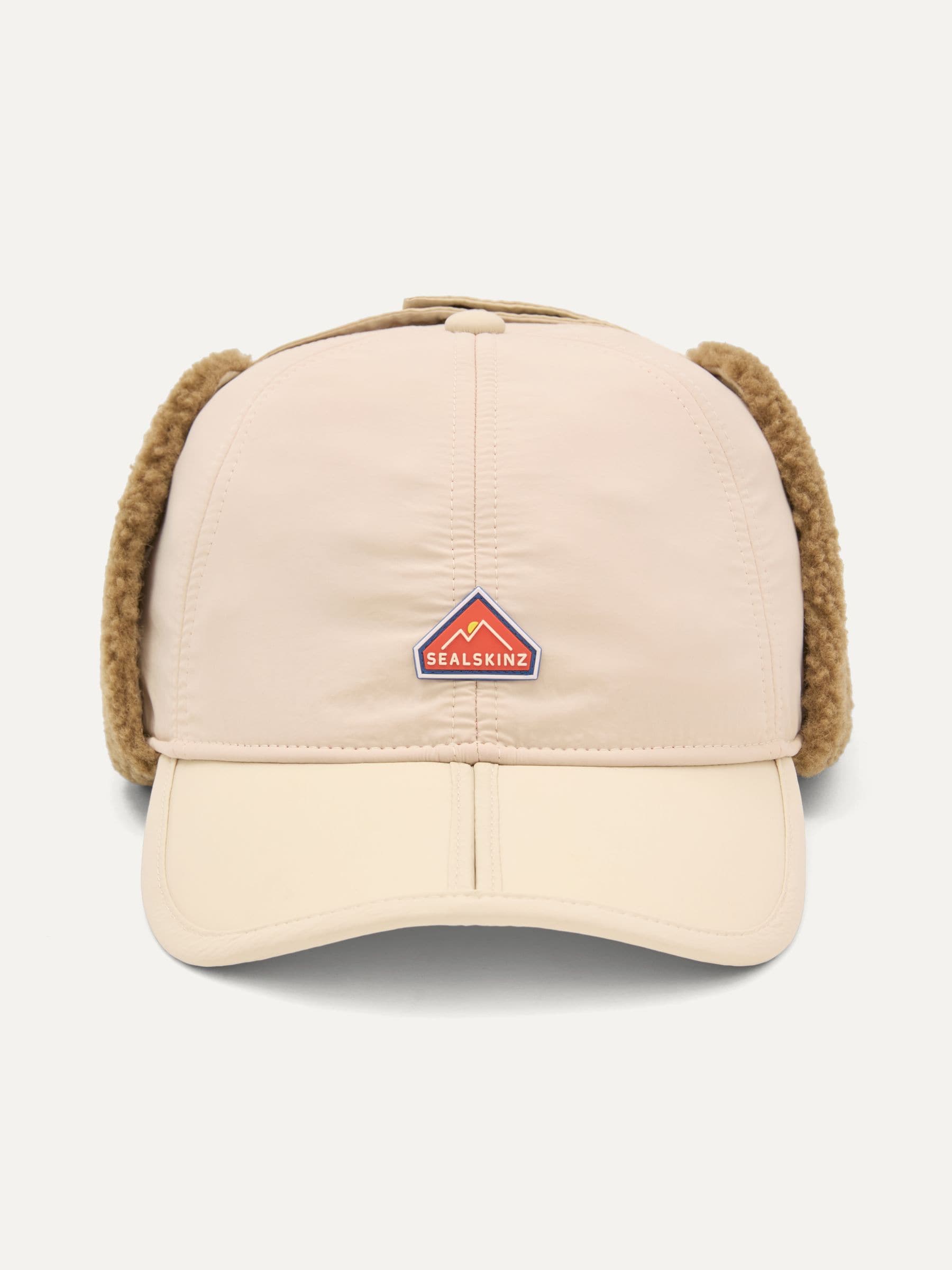 Sealskinz Upton waterproof puffer hat cream (British brand)