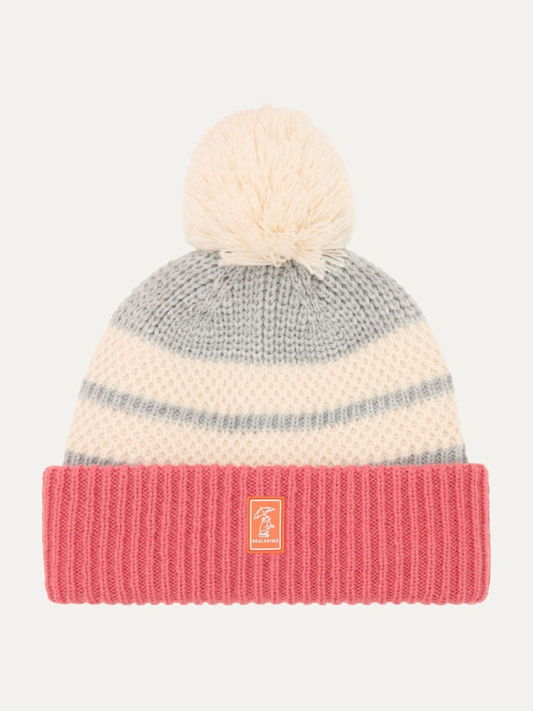 Sealskinz Grey Pulham waterproof bobble hat, UK version