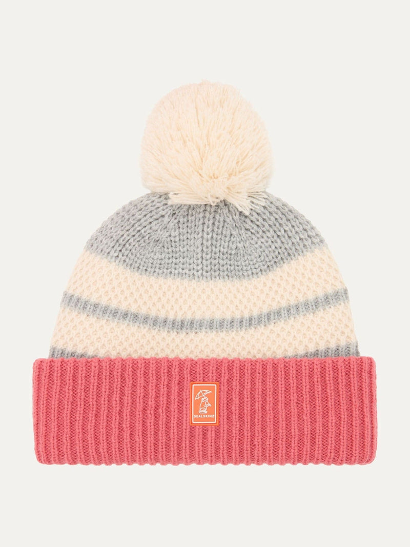 Sealskinz Grey Pulham waterproof bobble hat, UK version