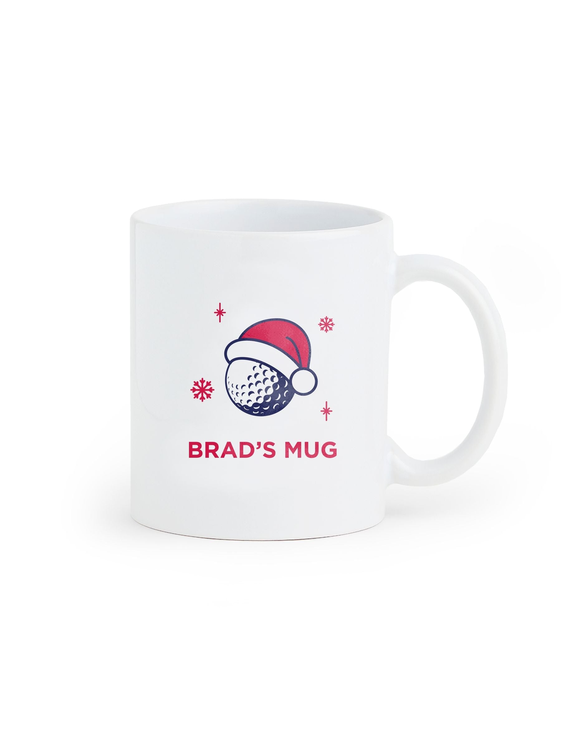 My American Golf personalised Santa hat mug (British brand)