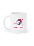 My American Golf personalised Santa hat mug (British brand)