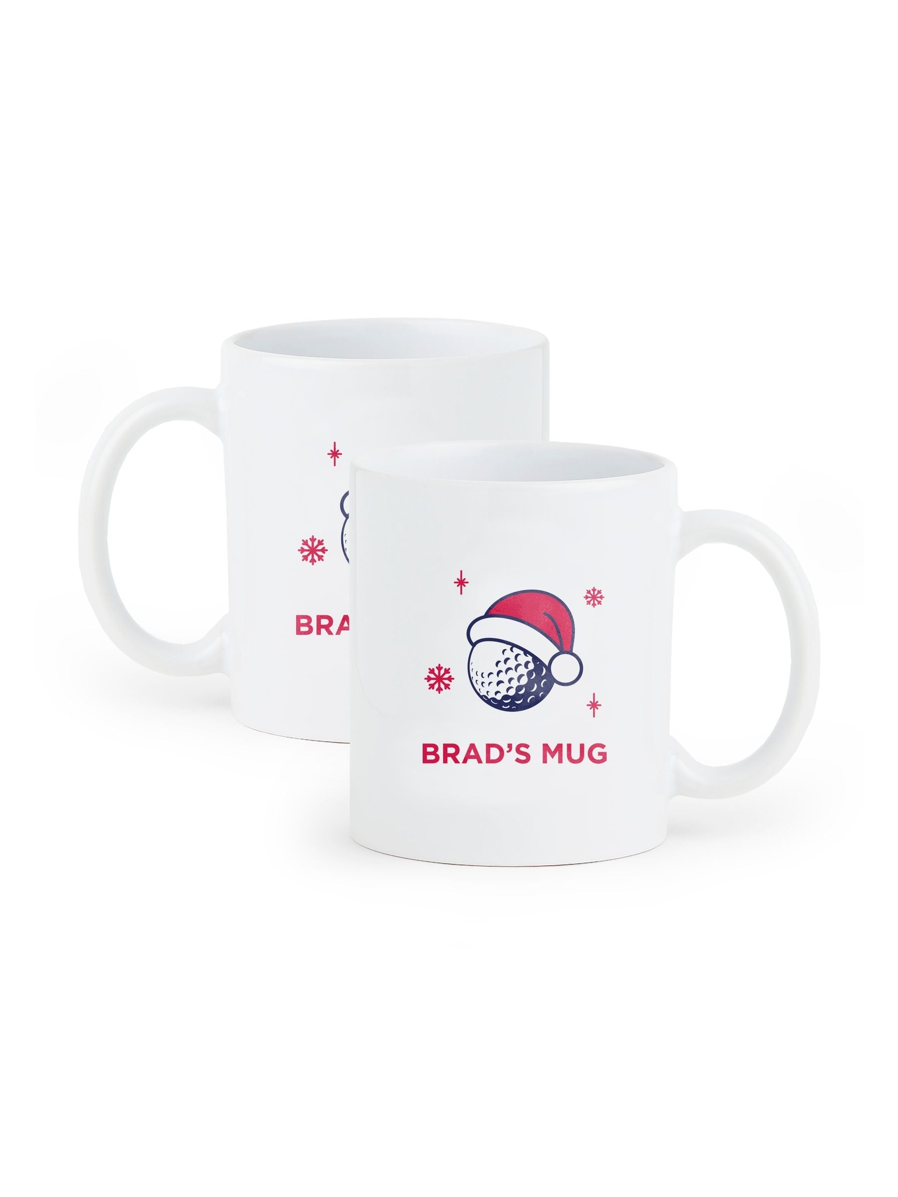 My American Golf personalised Santa hat mug (British brand)