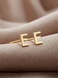 Posh Totty Designs petite 9ct gold initial stud earrings (British brand)
