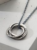 Posh Totty Designs men's oxidised Russian ring necklace, imported from the UK
