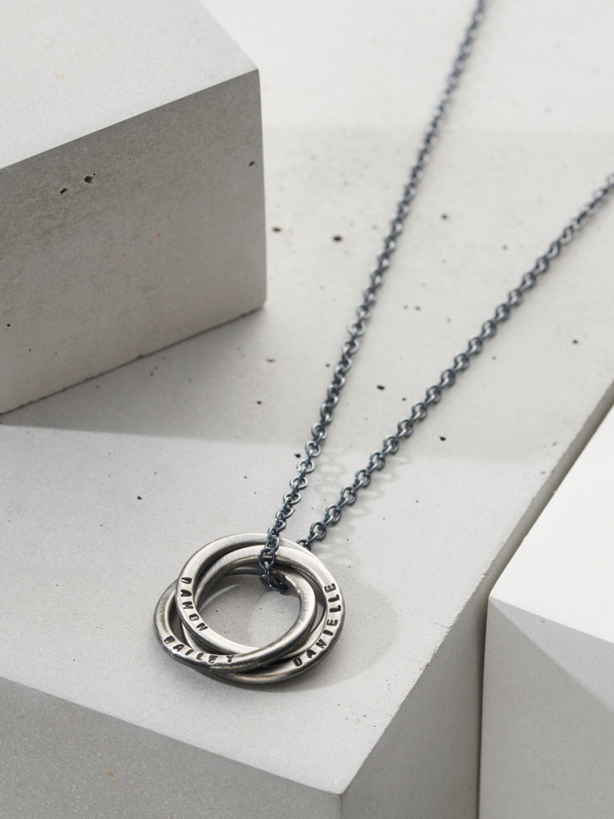 Posh Totty Designs men's oxidised Russian ring necklace, imported from the UK