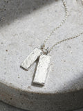 Posh Totty Designs personalised double tag sterling silver necklace 20 inch - British product